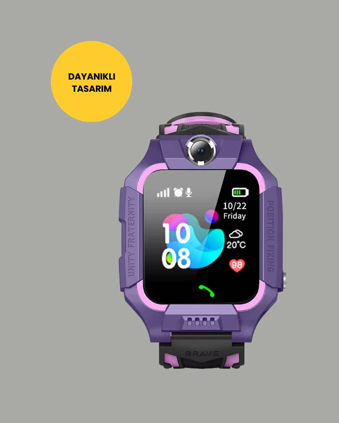 1216537_7-58.png S10 Mor Çocuk Takip Saati Elektronik Bariyer ve Sesli Mesaj Destekli - Görsel 3