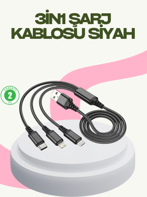 Hızlı Şarj Destekli Çoklu Şarj Kablosu – Seyahat ve Günlük Kullanım