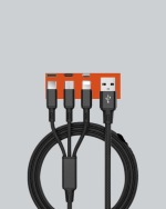 3’ü 1 Arada Hızlı Şarj Kablosu – iOS Android Type-C Uyumlu - Görsel 2