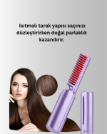 Şarjlı Saç Düzleştirici Tarak - Görsel 5