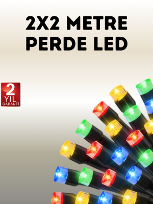 Taşınabilir Pil İle Çalışan LED Işık – 2x2 Metre Perde Modeli