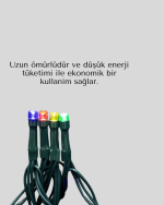 Taşınabilir Pil İle Çalışan LED Işık – 2x2 Metre Perde Modeli - Görsel 5