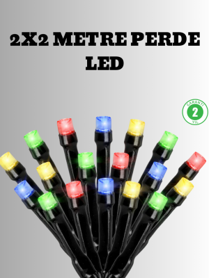 2x2 Metre Pil ile Çalışan Perde LED Işık – 8 Modlu Dekoratif