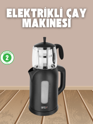 0,9 L Cam Demlik ve 1,7 L Su Haznesi ile Çay Keyfi