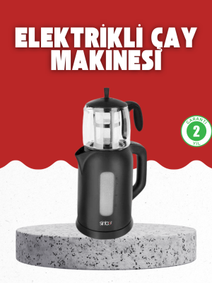 Sıcak Tutma Özellikli 2’si 1 Arada Çay Makinesi ve Su Isıtıcı