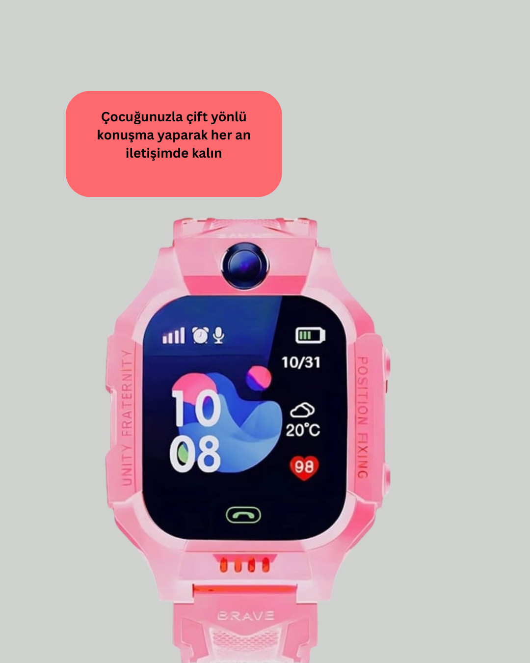 1216638_7-56.png S10 Çocuk Akıllı Saati Konum Geçmişi ve Alarm Fonksiyonlu - Görsel 5