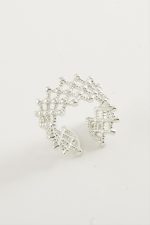 Fileli Metal Yüzük-Gümüş Rengi - Görsel 2