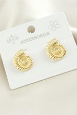 Çiçek Metal Küpe-Gümüş Rengi