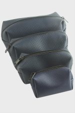 4 Adet El Tutmalı Makyaj Çantası-Lacivert