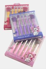 6 Adet Makyaj Fırça Seti-Renkli - Görsel 4