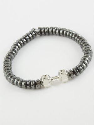 Hematit Doğaltaş Bileklik-Antrasit