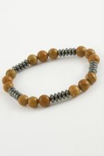 Jasper Hematit Doğaltaş Bileklk-Kahverengi - Görsel 2