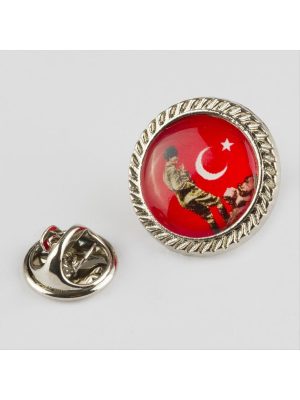 Ay Yıldız Yaka Rozet-Gümüş Rengi