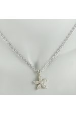 Papatya Zirkon Taşlı Trend Kolye-Gümüş Rengi