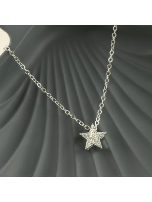 Yıldız Zirkon Taşlı Trend Kolye-Sarı