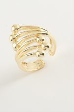 Çiçek Metal Yüzük-Sarı - Görsel 2