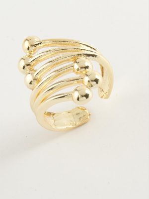 Çiçek Metal Yüzük-Sarı