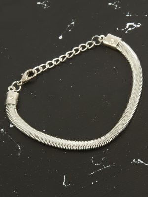 İtalyan Zincir Bileklik-Gümüş Rengi