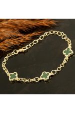 Çiçek Mineli Yeni Sezon Zincir Bileklik-Sarı - Görsel 2