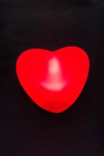 Işıklı Kırmızı Kalp Led Lamba 7 cm-Kırmızı