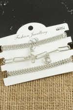 3 Adet Deniz Atı Trend Zincir Bileklik-Gümüş Rengi - Görsel 2