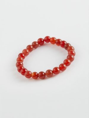 Çocuk Kaplangözü Doğaltaş Bileklik 6 mm-Kahverengi