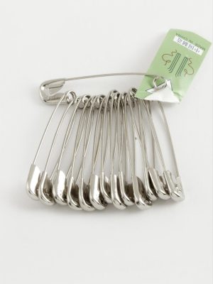 12 Adet Çengel İğne 3,5 cm-Gümüş Rengi