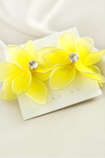 Çiçek Zr Model Küpe-Sarı - Görsel 3