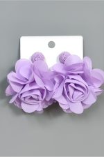 Gül Zr Model Küpe-Mor - Görsel 2