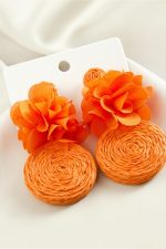 Çiçek Zr Model Küpe-Sarı