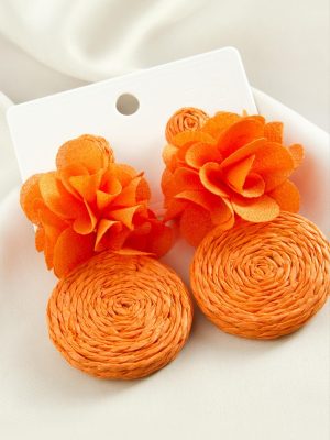 Çiçek Zr Model Küpe-Sarı