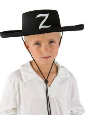 Z Logolu Çocuk Boy Bağcıklı Zorro Şapkası