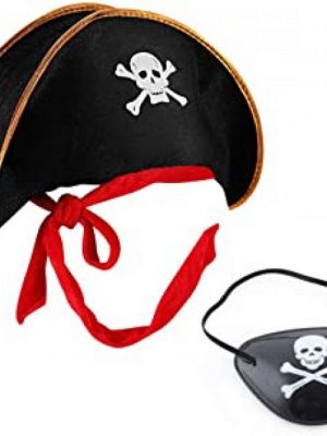 Kaptan Jack Çocuk Korsan Şapkası ve Göz Bandı Seti