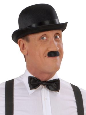 Charlie Chaplin Stil Yetişkin Şapkası – Siyah Melon Parti Şapkası