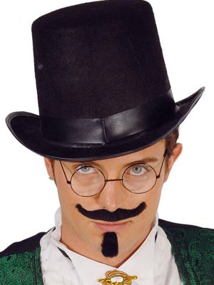 Yetişkinler İçin Siyah Renk Ringmaster Sihirbaz Şapkası Silindir Şapka