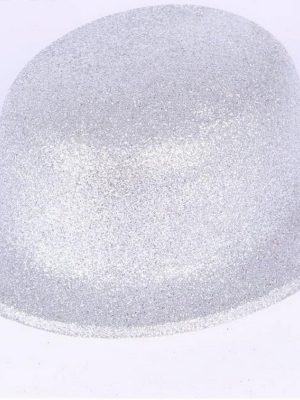 Gümüş Renk Yuvarlak Simli Plastik Parti Şapkası