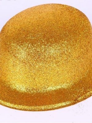 Altın Renk Yuvarlak Simli Plastik Parti Şapkası