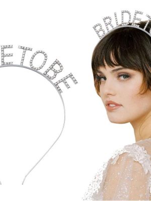 Gümüş Kaplama Kristal Taşlı Bride To Be Gelin Tacı 16x17 cm