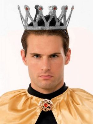 Gümüş Renk Çocuk ve Yetişkin Uyumlu Kral Tacı