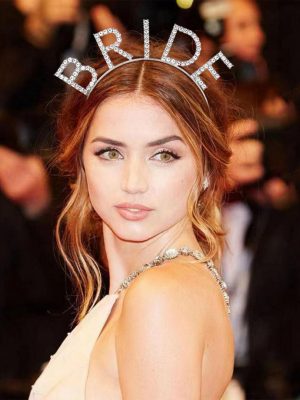 Bekarlığa Veda Mega Boy Kristal Taşlı Gümüş Bride Taç Gelin Tacı 20X21 cm