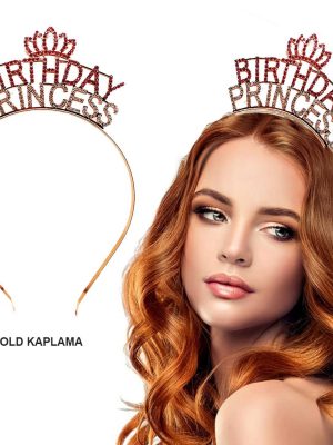Birthday Princess Kristal Taç – Rose Gold Kaplama