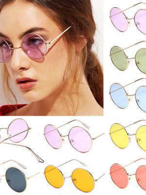 Renkli Lennon Retro İmaj Gözlükleri 6 Renk 6 Adet