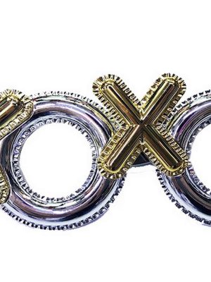 Gümüş Renk Xoxo Yazılı Parti Gözlüğü 17x7 cm