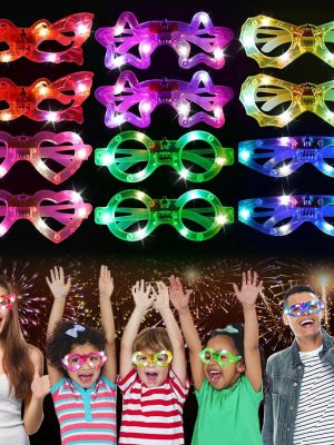 Led Işıklı Karışık 6 Model Yanar Söner Parti Gözlüğü 12 Adet