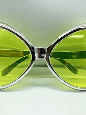 Gümüş Renk Yeşilçam Nostalji 80li Yıllar 90lı Yıllar Parti Gözlüğü  7x16 cm