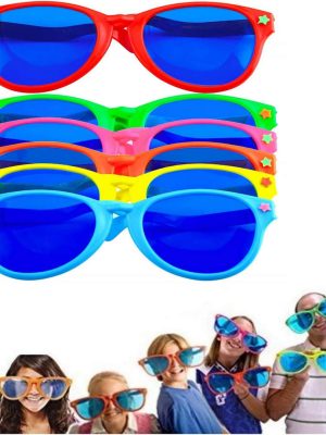 Büyük Parti Gözlüğü Rengarenk 12 Adet 27x9 cm