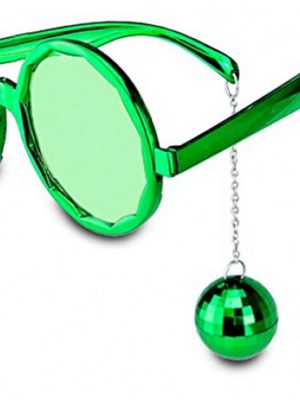 Disko Toplu Küpeli Parti Gözlüğü Yeşil Renk