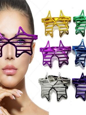 Metalize Ekstra Parlak Yıldız Panjur Parti Gözlüğü 6 Renk 6 Adet