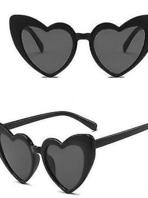 Siyah Renk Kalp Şekilli Parti Gözlüğü 15x5 cm