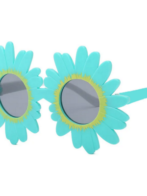 Mavi Renk Papatya Şekilli Parti Gözlüğü 18x10 cm